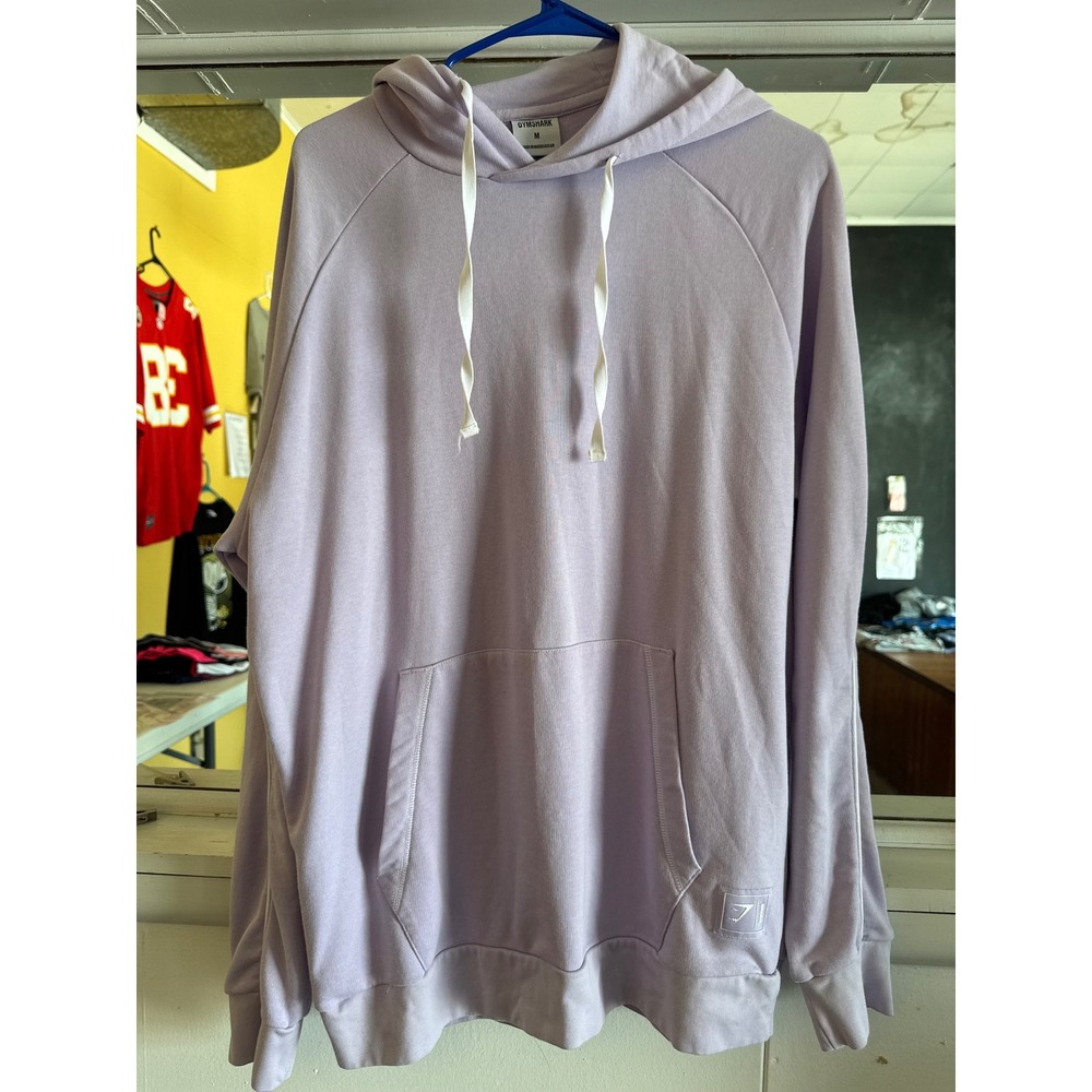 Gymshark unisex Lt Lavender Purple Pullover Hoodie Sweatshirt A1A3M Medium